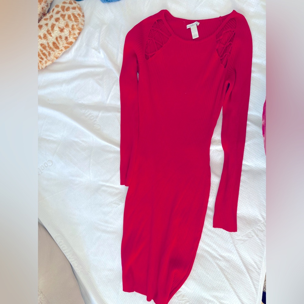 Charlotte Russe red sweater dress